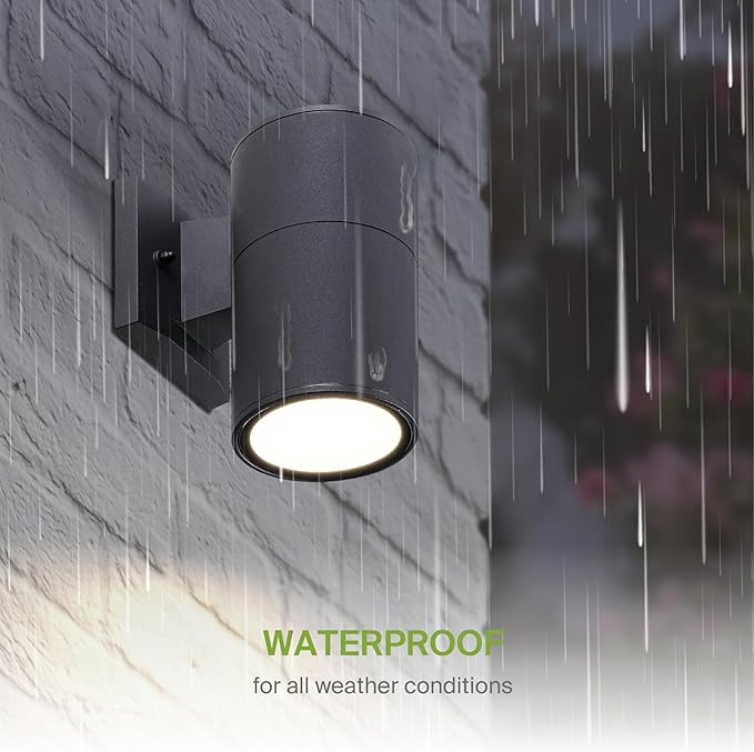 ASD 1 Light LED Indoor & Outdoor Wall Light Fixture | 9W 1000LM 3000K-5000K 120V Cylinder Up Down Lights | Dimmable | Lumora