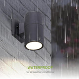 ASD 1 Light LED Indoor & Outdoor Wall Light Fixture | 9W 1000LM 3000K-5000K 120V Cylinder Up Down Lights | Dimmable | Lumora
