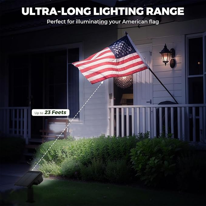 Kingsyard Solar Lights Outdoor Waterproof IP68, 47 LEDs 3 Lighting Modes USB & Solar Powered Garden Yard Pathway | Lumora
