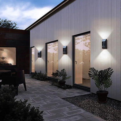 Generic Solar Outdoor Lights, Solar Wall Lights Outdoor Up and Down, 2024 New IP65 Waterproof Exterior Sconces Wall Lighting Solar Lights for Outside House Garden Yard Garage Porch (Black, 2 Pack)