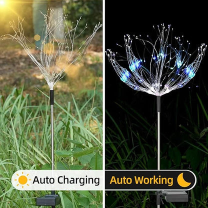 2PACK Solar Firework Lights outside150LEDs 8 Lighting Mode Sensor Light Waterproof for Garden Decoration Yard Pathway Christmas ，Halloween，Parties，Wedding， Christmas Decoration