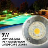 9W Led Well Lights, Low Voltage Landscape Light,12V/24V Landscape Lighting,IP67 Waterproof Outdoor in-Ground Light | Lumora