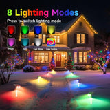 Color Changing Solar Spot Lights Outdoor with PC Light Guide Column, 8 Lighting Modes Christmas Outdoor Spotlight | Lumora