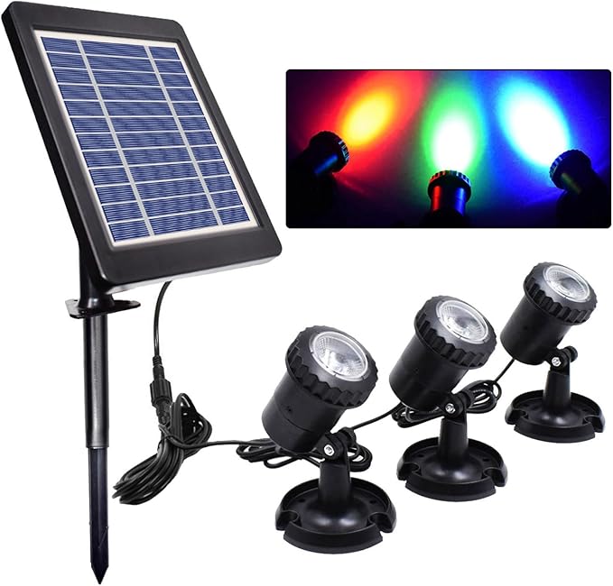 Zerodis Solar Outdoor In Ground Lights LED Solar Pathway with 3 Adjustable Heads for Landscape and Yard Use Garden | Lumora