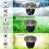 LED Low Voltage Landscape Lighting Well Lights 173 - Solid Brass In Ground Lights - Outdoor Security Flood Light | Lumora