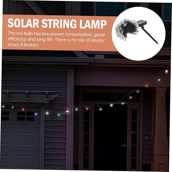 Solar Powered Cherry Blossom String Lights Outdoor LED Flower-Shaped Patio String Lamp with Lighting Modes for Garden Wedding Festival Decoration