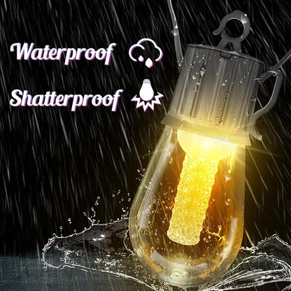 Solar String Lights Outdoor Warm and Colored, 50ft Solar Powered Outdoor String Lights for Outside Patio Waterproof with 8 Lighting Modes, 25 Solar Edison Lights USB Charging for Deck Backyard Decor
