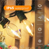C7 LED Christmas Lights, 25FT Outdoor String Lights with 27 Warm White Bulbs, Waterproof Shatterproof for Porch | Lumora
