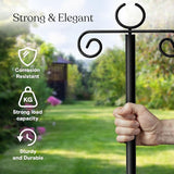 Brightech 2-Pack 10FT String Light Poles for Outdoor Use, Heavy Duty Metal Poles with Fork Base for Hanging Patio | Lumora