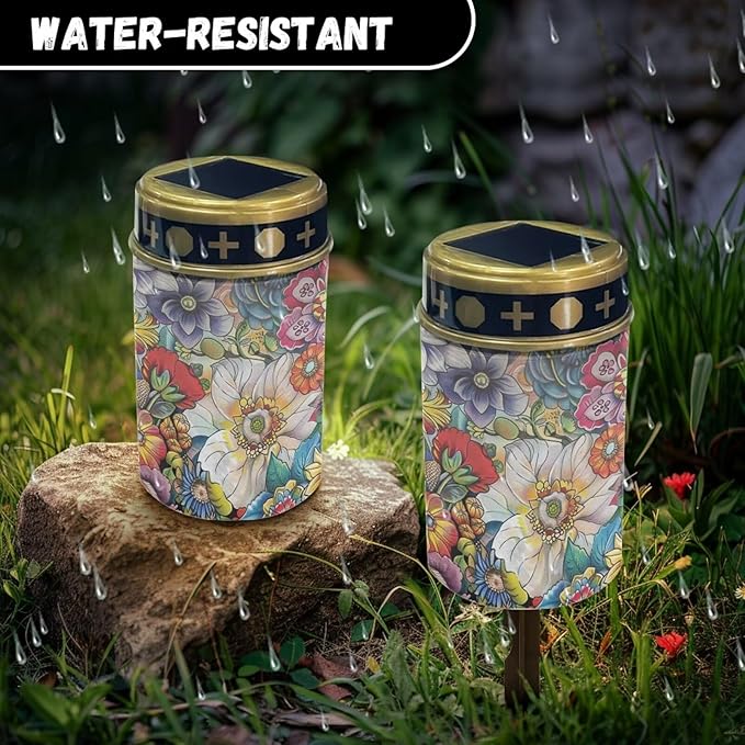 ZOUTAIRONG Solar Light for Cemetery Grave 4 Pack Solar Garden Lights Solar Lights Outdoor Waterproof Powered Solar | Lumora