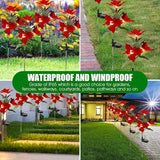 2 Pcs Solar Garden Lights,IP65 Waterproof Solar Poinsettia Flowers Lights Landscape Lighting,Simulation Poinsettia | Lumora