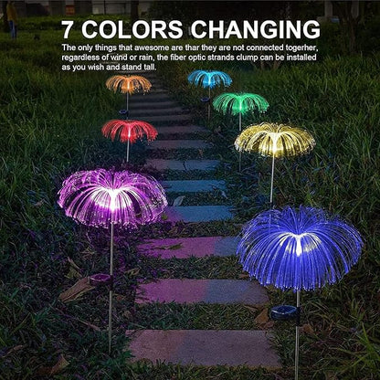 Solar Garden Lights Garden Lights Solar Outdoor Solar Jellyfish Lights Waterproof Solar Garden Lights 7 Colors Replacement Pathway Lights Solar Sunflowers For Garden Patio Decorations Garden Lights Wa