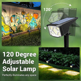 Illuminate Your Outdoor Space Solar Spot Lights - IP65 Waterproof with 2 Lighting Modes and Compact Design - Ideal | Lumora