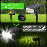 Solar Spot Lights Outdoor 1000 Lumens, 64 LEDs IP67 Waterproof Landscape Lighting with 4 Modes - 2-in-1 Solar | Lumora