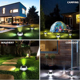 Solar Driveway Lights 4 Pack, Outdoor LED Deck Lights, Solar Powered Waterproof Outdoor Waterproof Road Markers for | Lumora