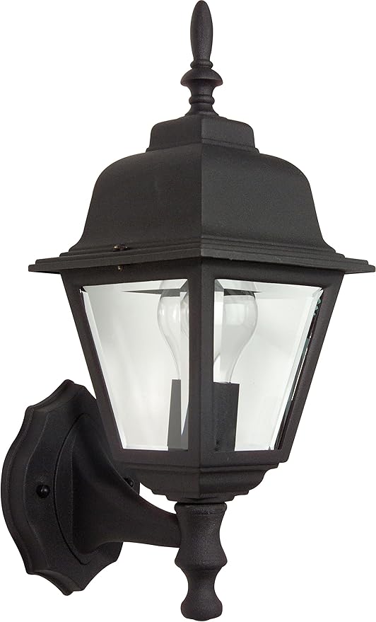Craftmade Z170-TB Coach Lights Outdoor Wall Mount Sconce, 1-Light 60 Watt (6"W x 15"H), Matte Black | Lumora