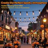 25-Pack Flickering Flame Light Bulbs, E12 Candelabra Base for Halloween & Christmas - Incandescent Outdoor Bulb | Lumora