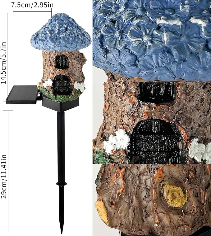 Mushroom Solar Lights Outdoor, Waterproof Fairy Houses Light Mushroom Garden Decor Decorative Solar Powered Garden | Lumora