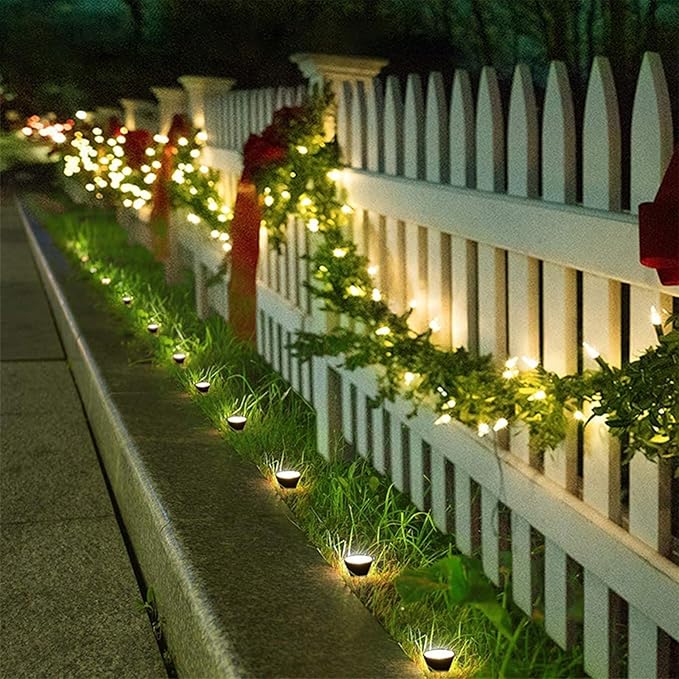 Solar Pathway Lights, 10 in 1 Waterproof LED Solar Lights String Outdoor Garden Lights, Auto On/Off Solar Walkway Lights for Yard, Landscape, Pathway, Walkway, Path