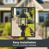 DESIGNERS FOUNTAIN 2976-BK Devonshire Outdoor Post Lanterns, 20 inch, Black | Lumora