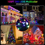 105FT 300LEDs Christmas Lights Outdoor Indoor String Lights 8 Modes Memory Function for Christmas Tree Party | Lumora