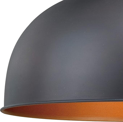 VAXCEL Franklin 15 in. H 1-Light Oil Burnished Bronze and Light Gold Dusk to Dawn Sensor Farmhouse Outdoor Wall Sconce, Metal Shade, Dark Sky Compliant for Exterior Porch Patio Front Door or Garage