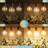Bomcosy CA 25FT G40 LED Globe String Lights Black | Lumora