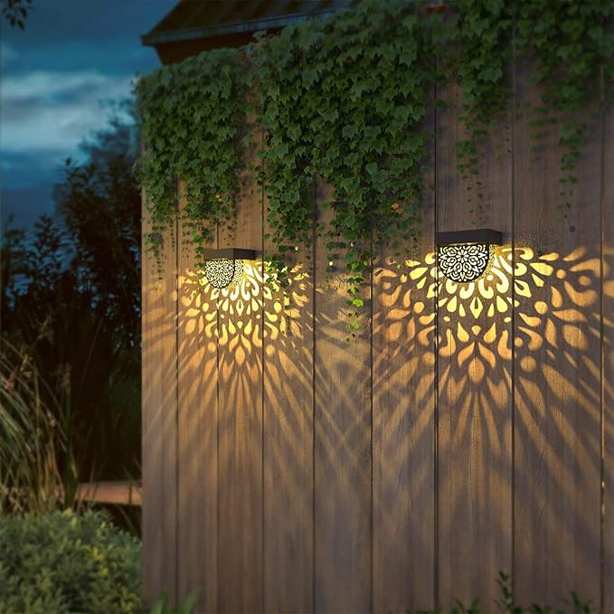 Solar Fence Lights Wall lihgts Outdoor Decorations 6 Pack Solar Step Lights Outdoor Waterproof LED Solar Powered | Lumora