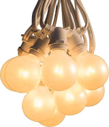 Hometown Evolution, Inc. White Pearl Outdoor Patio Globe String Lights (Commercial 25 Foot 20 Socket - G50 White | Lumora