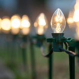C7/E12 Light Stringer, E12 Sockets, 12” Socket Spacing, Outdoor String Light Patio Stringer Christmas Lights | Lumora