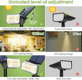 102 LED Solar Spot Lights Outdoor Waterproof IP65, Adjustable Landscape Spotlights, [8 Pack/4 Modes] Auto On/Off | Lumora