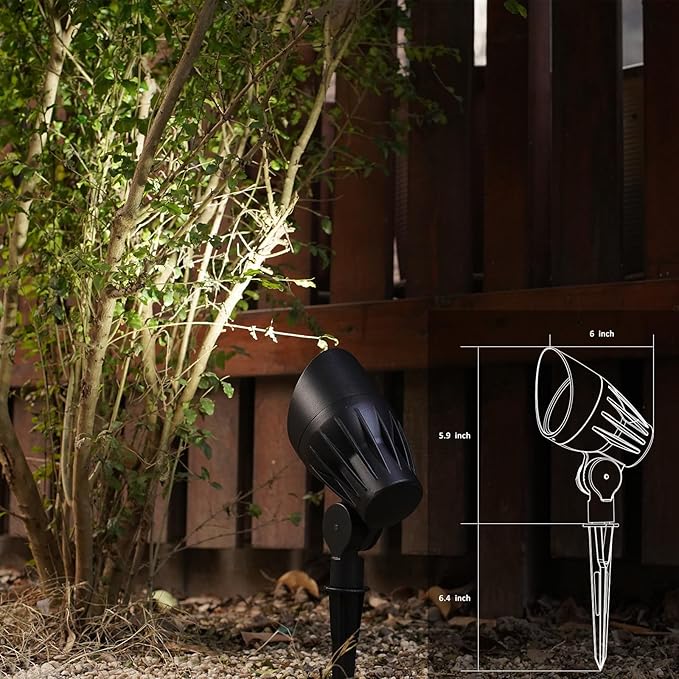 GOODSMANN Low Voltage Spotlight 12V AC Landscape Lighting 5W LED 6500K Spot Light Outdoor Hardwired Replaceable LED | Lumora