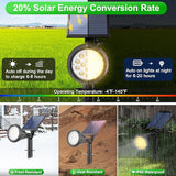8 Pack Solar Spot Lights Outdoor Waterproof 180 Adjustable Solar Powered Landscape Lights for Yard, Garden | Lumora