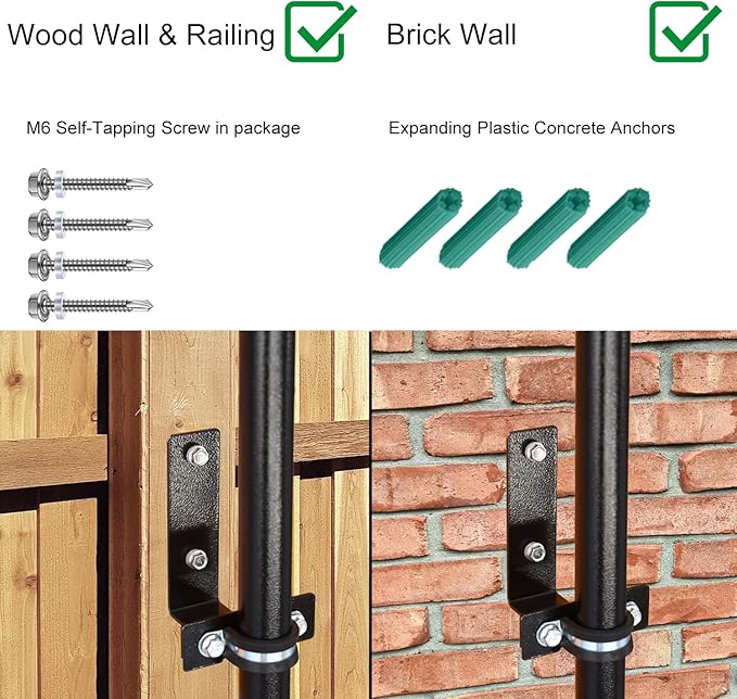 2 Pack 9 FT Heavy Duty String Light Poles,for Fence,Wood Deck Railing | Lumora