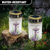 Cross Lavender Cemetery Lights for Grave,Solar Lantern Lights Outdoor Pathway Lights Solar-Powered Fairy Lights for | Lumora