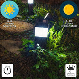Crosslight Solar Powered Pathway Lights (2 Pack) - Column Outdoor LED Lights, Waterproof for Garden, Yard, Patio | Lumora