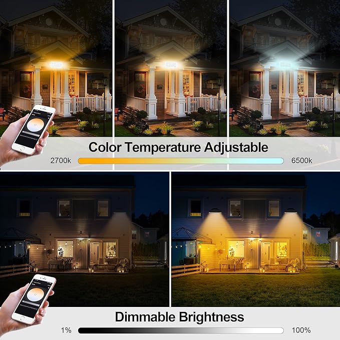Wall Washer Light – Smart LED Landscape Spotlights with 6CCT Adjustable Color - Outdoor Security Flood Light | Lumora