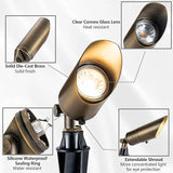 LumStory Brass Low Voltage Landscape Spotlight 12V Bronze Waterproof Shroud Adjustable Outdoor Landscape Lighting | Lumora