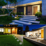 Solar Ground Lights, 8 Pack 12 LED Solar Disk Lights Outdoor Waterproof In-Ground Landscape Lighting for Garden | Lumora