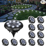 SOLPEX Mini Solar Ground Lights, 12 Pack Solar Lights Outdoor Waterproof, Landscape Lighting for Garden Pathway | Lumora