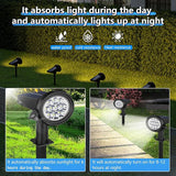 Solar Spot Lights Outdoor，Solar Lights Outdoor Waterproof IP68，Dark Sensing Auto On/Off，Suitable for Garden | Lumora