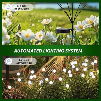 Solar Garden Lights Outdoor, 4 Pack 32LEDs Waterproof Solar Light Outdoor, Pathway Lights for Walkway, Yard, Patio,Christmas Decorations,Gift for Women for Gardening