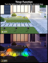 APPECK Smart Outdoor Spot Lights 24W, RGBCW Color Changing Landscape Lights 4 Pack, IP65 Waterproof Low Voltage | Lumora