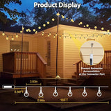 SeaShine Rechargeable Battery Operated String Lights - 16ft 30LEDs Crystal Globe String Lights, IP65 Waterproof | Lumora