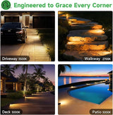 Low Voltage Well Lights - 5 Colors Temp IP67 In-Ground Light, 2700K/3000K/3500K/4000K/5000K Outdoor 12V LED Turret | Lumora