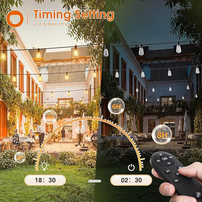 addlon Dimmer with 150 FT (3x50FT) Outdoor String Lights