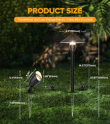 LUTEC 12V Low Voltage Landscape Lighting, Die-cast Aluminum Spot Lights with Connectors, Low Voltage Pathway Lights | Lumora