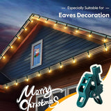 2PACK C9 LED Christmas Lights with 100 Spring Clips, Total 100ft 100 LED Waterproof - Outdoor Security Flood Light | Lumora
