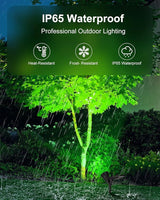 4 Pack Color Change Solar Spotlights Outdoor for Christmas Decorations, Tree, Snowman, Santa Claus, Elk Statue | Lumora