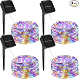 Twinkle Star 4 Pack Outdoor Solar String Lights,Total 160 FT 480 LED Solar Powered Christmas Decorative Fairy | Lumora